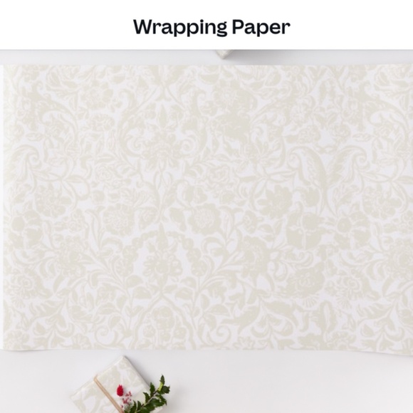 Elegant Neutral 7ft Gift Wrapping Paper Roll Cream Glossy CELEBRATORY Co. - Picture 2 of 5